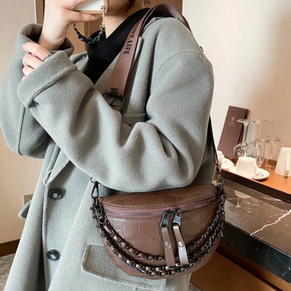 *NEW Leather Fanny Pack Belt Waist Crossbody Shoulder Bag - Picture 10 of 12